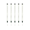 Rollerball Pen Refills - Smooth Writing German Ink And Fine 0.5 Mm Threaded Rolling Ball Refills (5 X Black)