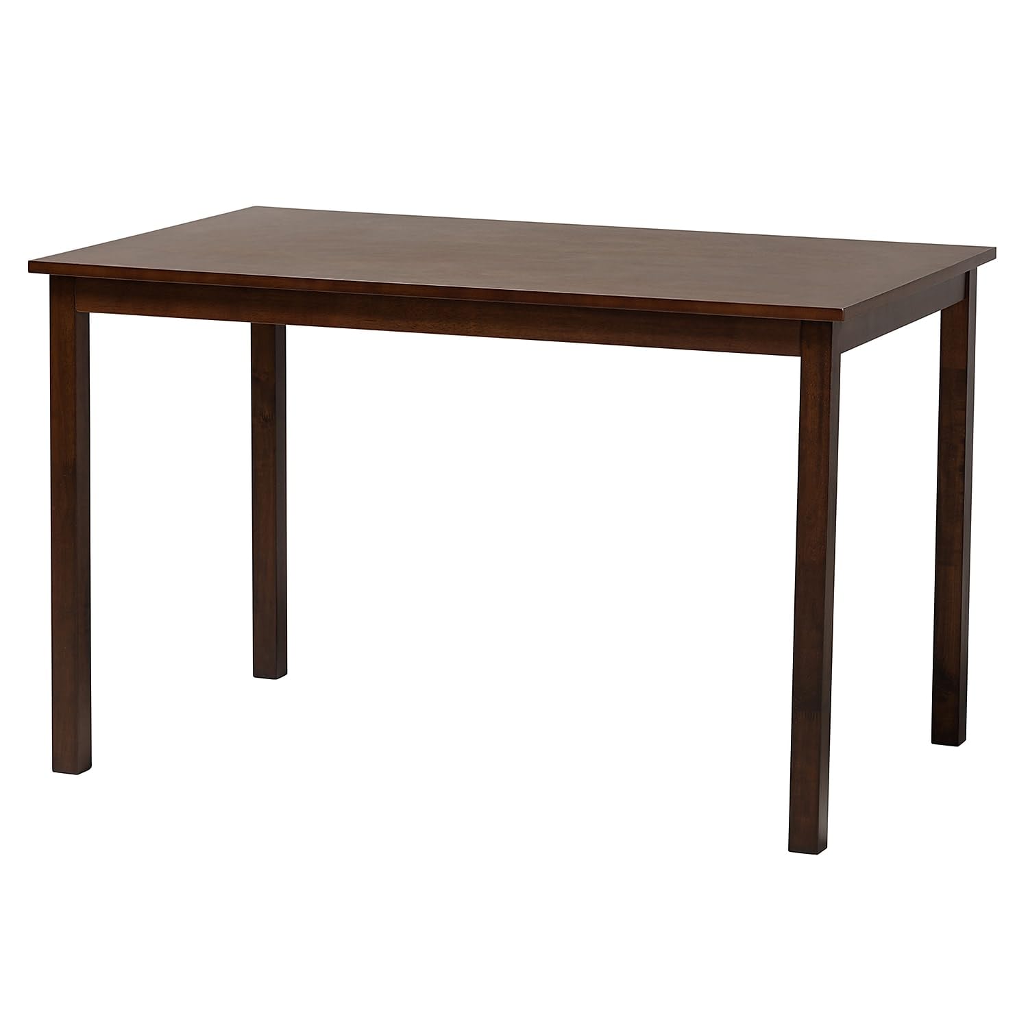 Baxton Studio Andrew Dining Table, 47.75 W x 30 D X 29.5 H, Dark Brown