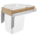 Rev-A-Shelf Single Pullout Under Cabinet 35 Quart Kitchen Trash Cans with Full-Extension Slides and 135 Pounds Capacity, 4WCTM-1