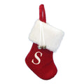 Kurt Adler 7 Red/White Monogram S Mini Stocking