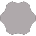 Flash Furniture Wren Mobile 60'' Flower Grey Thermal Laminate Activity Table - Height Adjustable Short Legs