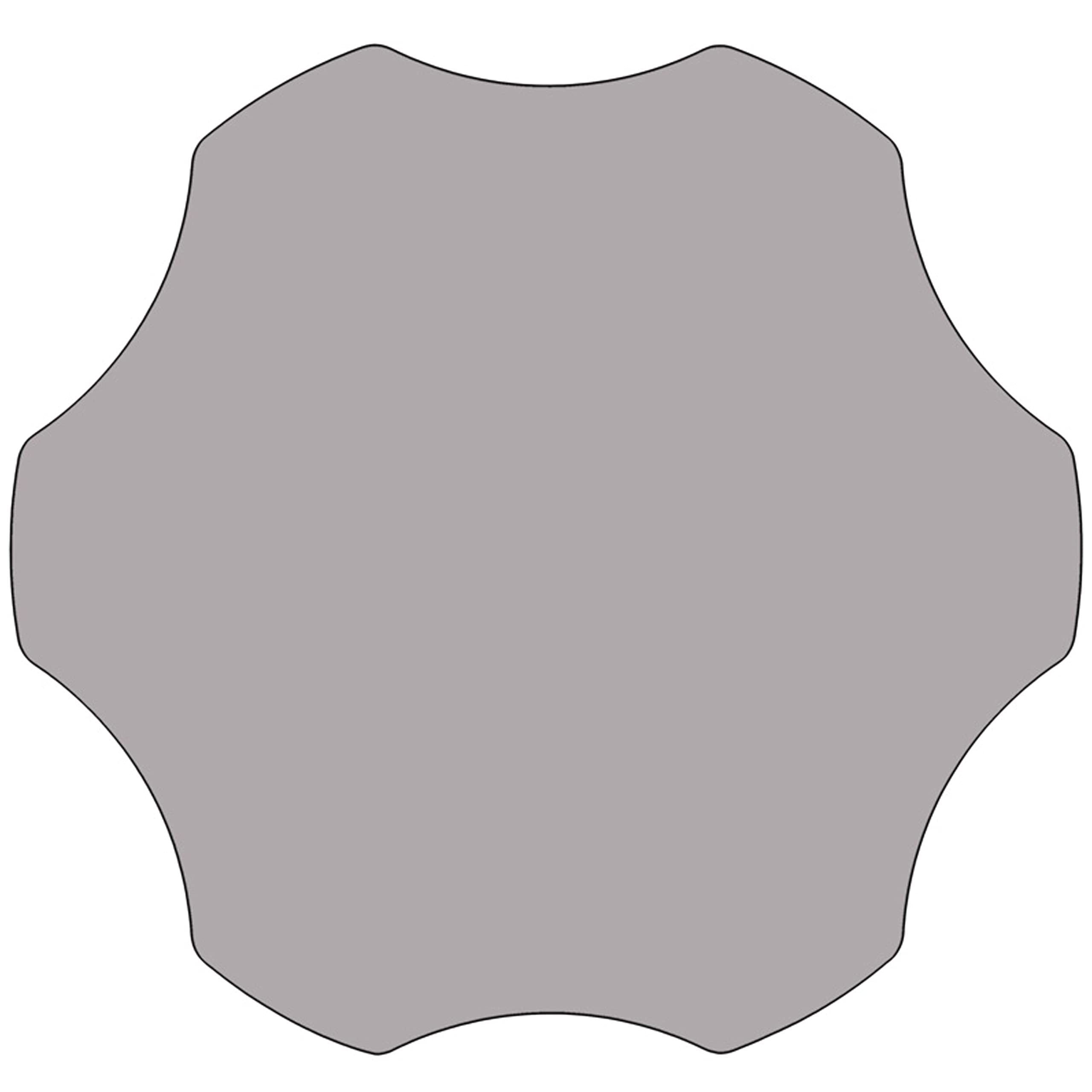 Flash Furniture Wren Mobile 60'' Flower Grey Thermal Laminate Activity Table - Height Adjustable Short Legs