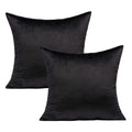 20X20 Black Pillow Covers Decorative Velvet Cozy Soft Solid Square Throw Cushion Cases Home Decor For Couch Sofa Bedroom Office
