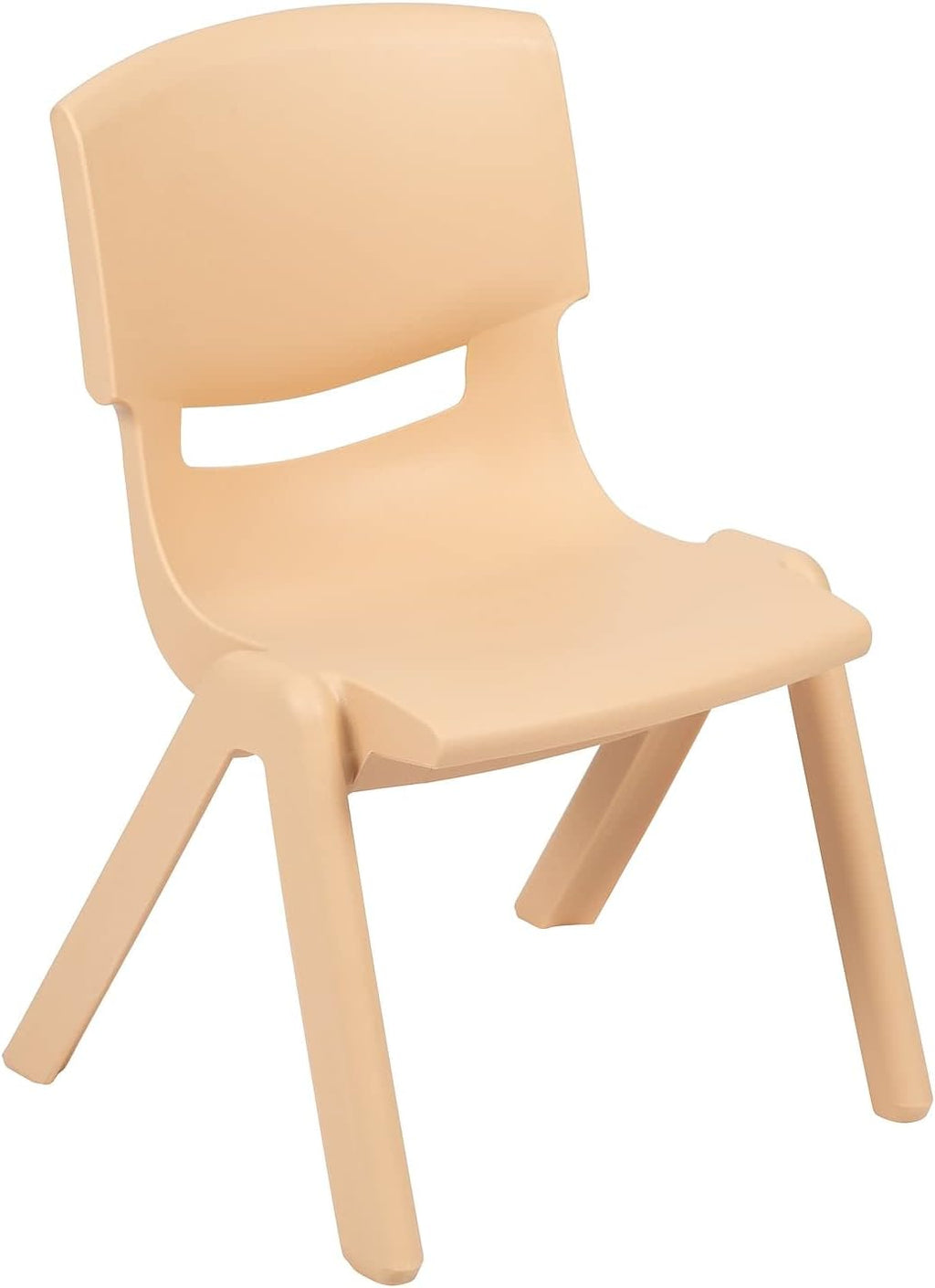 35W x 65L Half-Moon Natural Plastic Height Adjustable Activity Table