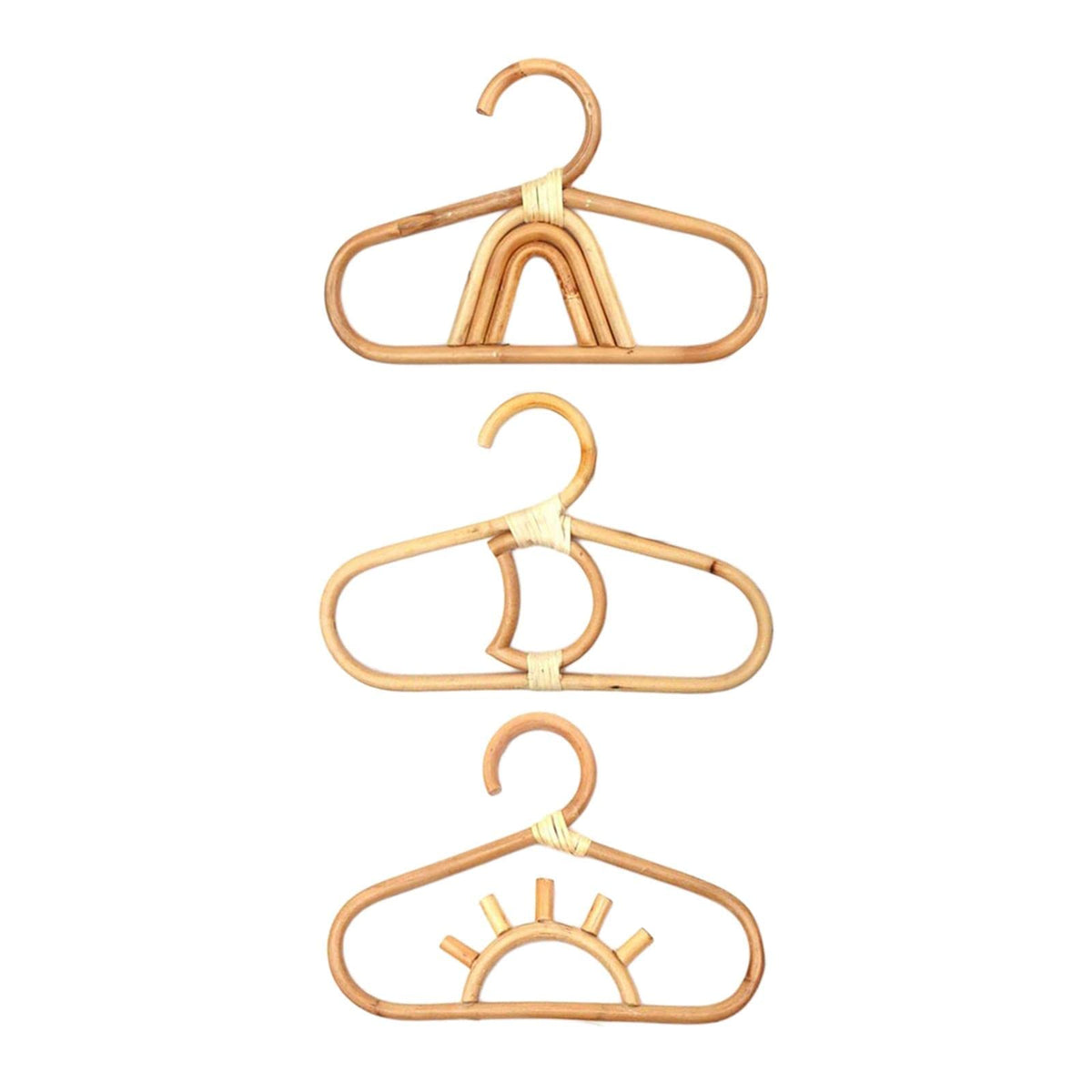 MERISHOPP 3 Pack Kids Clothes Hanger Rattan Room Organizer Bamboo for Toddler Kids|Home & Garden|Household Supplies & Cleaning|H