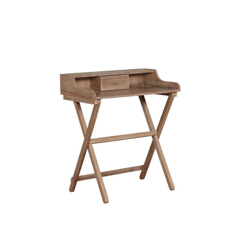 Linon Coy Gray Wash Folding Desk - Color:Gray Wash Gray Wash