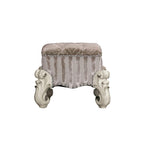 22'' X 22'' X 19'' Ivory Fabric Vanity Stool