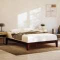 Nectar Bamboo Platform Bed Frame - Twin XL - Walnut - Floating Center Support Legs- 12    Height - Easy Tool Free Set Up - Conte