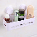 Vroxy Kitchen Bathroom Shelf Wall Holder Storage Bathroom Rack Refrigerator Broadside Storage Box  Strong Magic Vacuum Suction