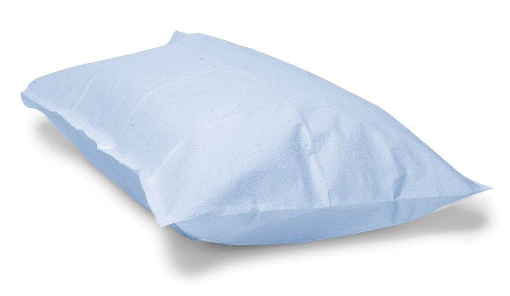 TIDI 703 Avalon Papers Single-Use Pillowcase, Tissue/Poly, Blue, 21'' Width, 30'' Length, Pack of 100