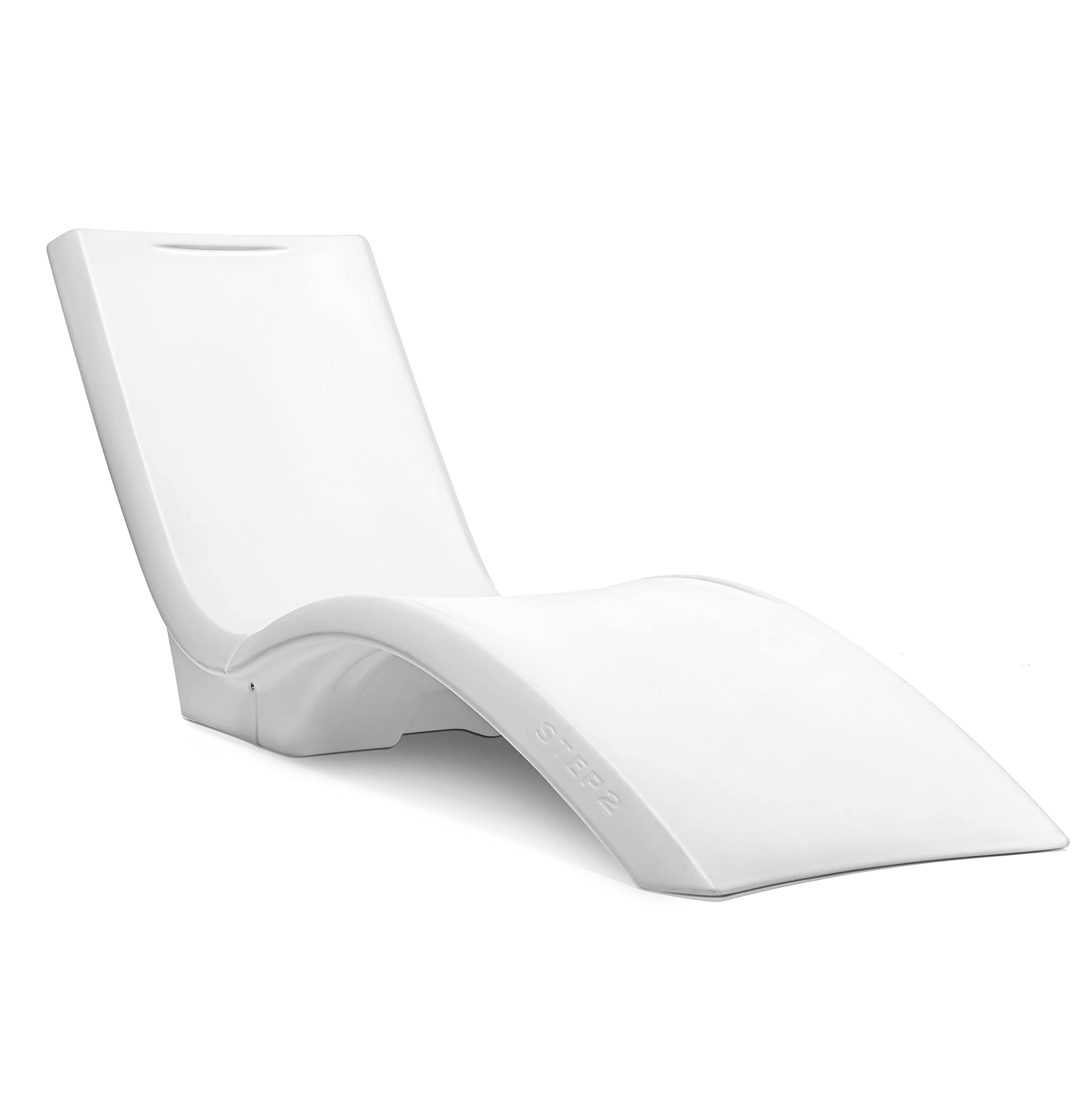 Step2 Vero Pool Lounger, Fade-Resistant, Waterproof Patio Furniture, Pool Lounge Chair For Sun Shelf, Use In Pools With Shelves Up To 9-Inches Deep Or Outside Pool Deck, Weighted, White
