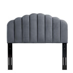 Modway Veronique Twin Modern Performance Velvet Headboard In Charcoal