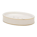 Pure Home + Living Beige Glazed Stone Soap Dish