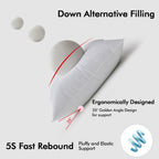 Miulee 18X18 Down Alternative Pillow Insert Decorative Throw Pillow 18 Inch Body Pillow Bed Sleeping Pillow Ultra Soft Fluffy Pi