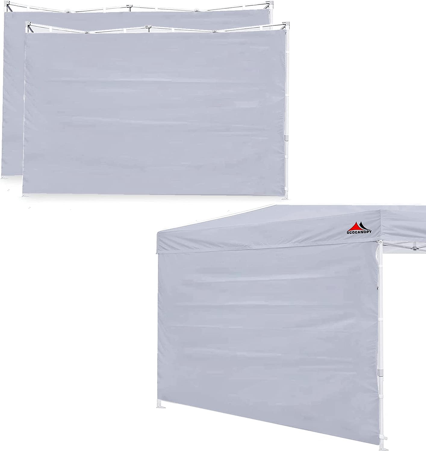 Scocanopy Sidewall For 12X12Ft Canopy Frame, 3 Pack Sunwalls Only,Grey