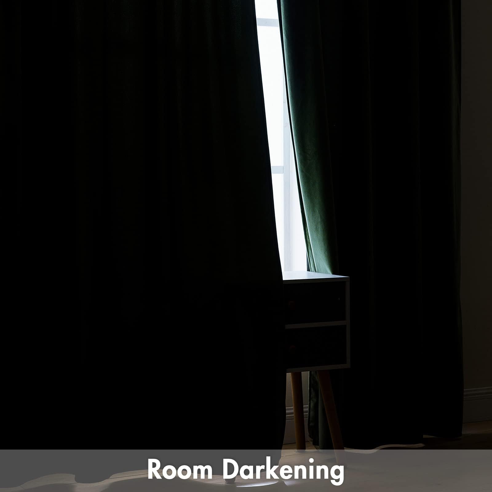 Miulee Olive Green Velvet Curtains Thermal Insulated Blackout Curtain Drapes For Bedroom Living Room Darkening 120 Inches Long Curtains Panels Rod Pocket Set Of 2