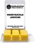 Candlecopia Honeysuckle Jasmine Strongly Scented Hand Poured Vegan Wax Melts, 12 Scented Wax Cubes, 6.4 Ounces in 2 x 6-Packs