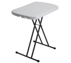 Lifetime 80251 Adjustable Folding Laptop Table Tv Tray, 26 Inch, White Granite