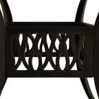 vidaXL Bronze Patio Table, Cast Aluminum, Outdoor Use, Square Design, Stable, 35.4"x35.4"x28.7" with Umbrella Hole, Requires Assembly