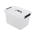 Idomy 1-Pack Clear Plastic Storage Latch Box with Lids, 10 L Storage Bin with Handle