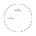 Dulles Glass 32' Round Glass Table Top - Tempered- 1/4' Thick - Flat Polished Glass