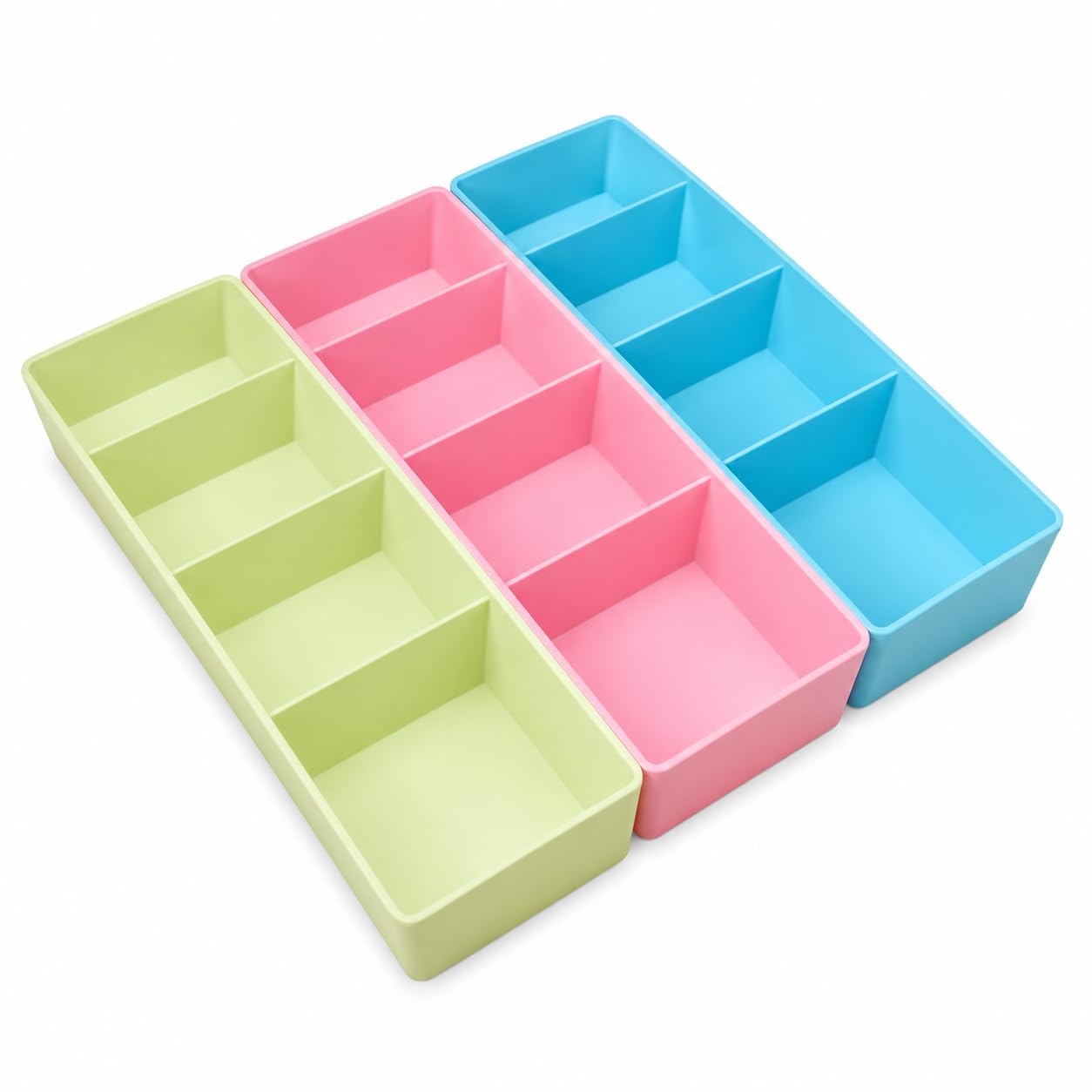 Drumstone { 2026 Brings 5 Years Warranty ) Drawer Organizer Set For Neat Storage & Space Saving, Multi Compartment Plastic Drawe