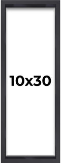 10x30 Shadow Box Frame Contemporary Black | 1'' Depth of Usable Space| Interior Size 10x30 or 30x10 Inches| UV Resistant Acrylic