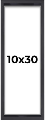 10x30 Shadow Box Frame Contemporary Black | 1'' Depth of Usable Space| Interior Size 10x30 or 30x10 Inches| UV Resistant Acrylic