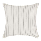 Kosas Home Kingston 26X26 Stripe Linen And Solid Cotton Euro Sham In Ivory