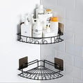 Corner Shower Shelf, 2Tier Wall Mounted Metal Rack, Black