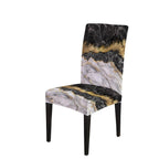 Capsceoll Black Gold Grey Chair Covers Dining Chair Slipcovers Set Of 4 Stretch Parsons Chair Slipcovers Universal Removable Washable Parson Chair Covers For Dining Room Living Room Kitchen
