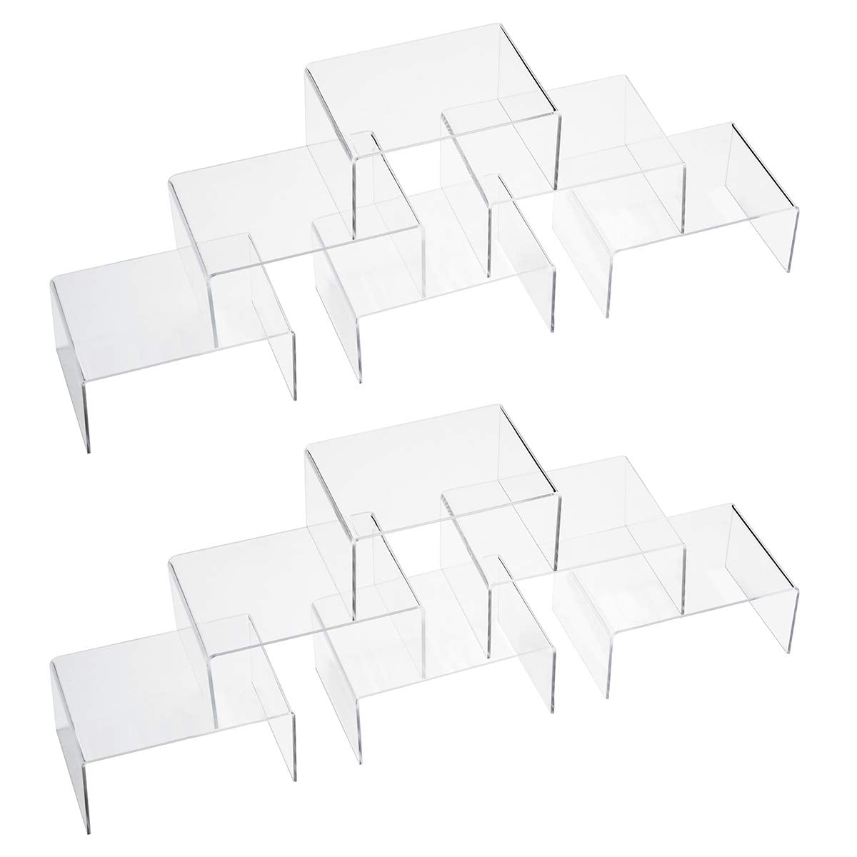 ihomecooker 12 Pack Clear Acrylic Display Stand Crafts Stand Cupcake Risers 4 x 3x 2