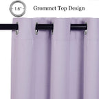 Mysky Home Light Purple Door Curtains For Doorway Lilac Closet Curtain For Living Room Grommet Room Darkening Curtain For Bedroom Thermal Insulated Blackout Curtain, 1 Curtain Panel, 52 X 72 Inch