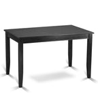 East West Furniture BUCK3-BLK-W 3 Piece Kitchen Counter Height Dining Table Set Contains a Rectangle Dining Room Table and 2 Wooden Seat Chairs, 30x48 Inch, Black