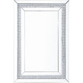 Acme Lotus Wall Decor in Mirrored & Faux Crystals Inlay