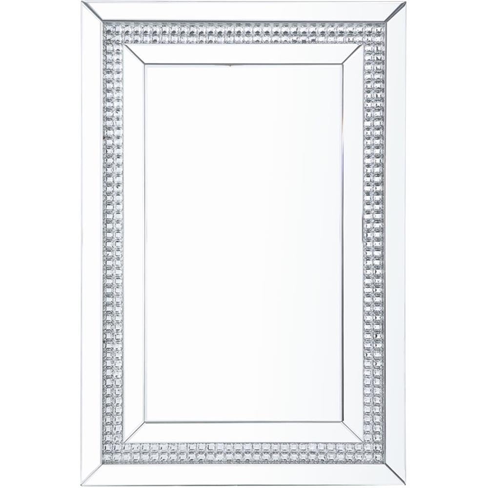 Acme Lotus Wall Decor in Mirrored & Faux Crystals Inlay