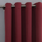 Rose Home Fashion Rhf Blackout Thermal Insulated Curtain - Antique Bronze Grommet Top For Bedroom 52W By 84L Inches- Burgundy