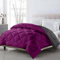 TundwalS Microfiber Reversible Solid Extra Comfort & Soft Comforter||Blanket Double Bed 210 Gsm Quilt Purple  Grey 1 (Piece)