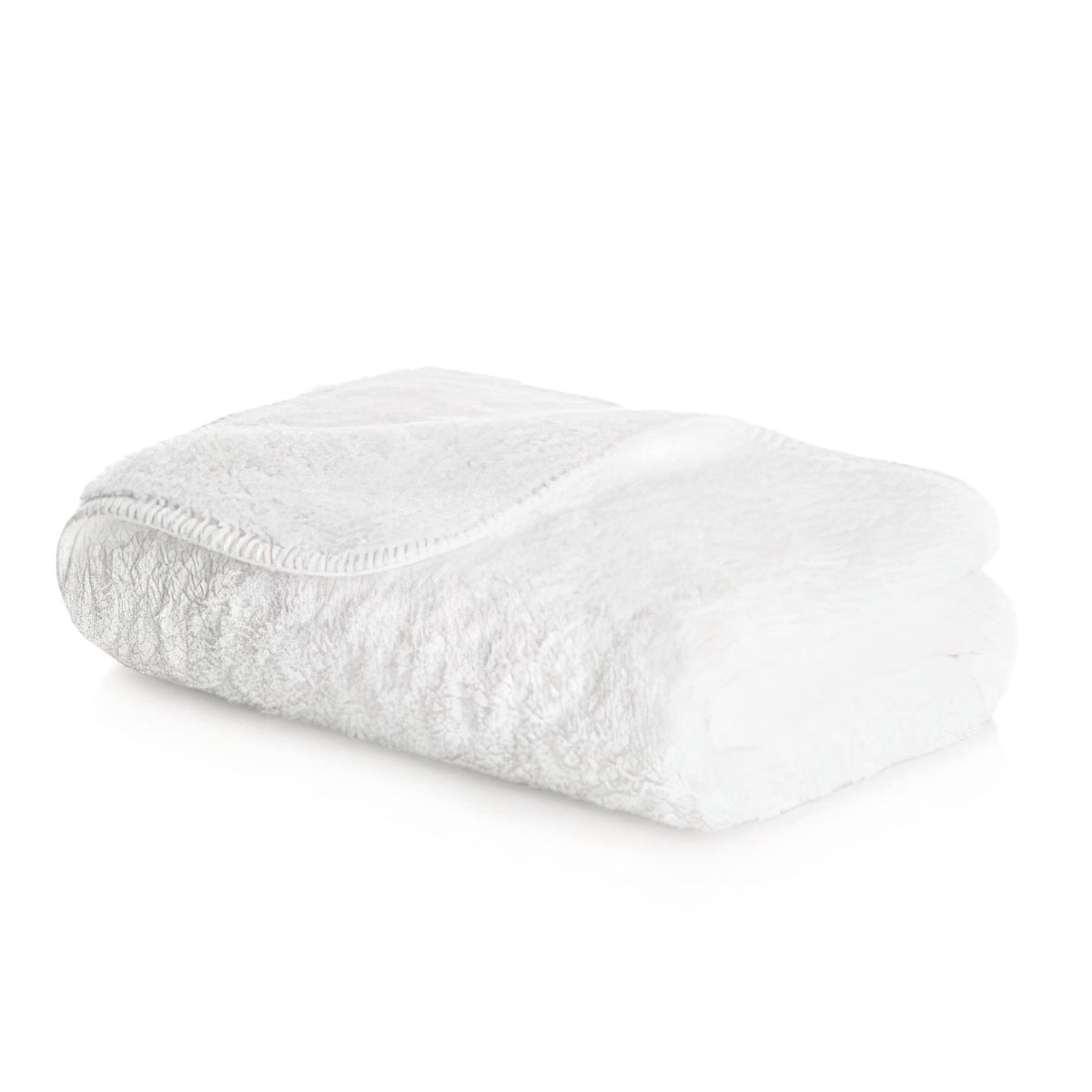Graccioza Long Double Loop Towels Hand Towel (18'' x 30'', White), 100% Egyptian Cotton 700 GSM - Elegant, Soft Body and Face To
