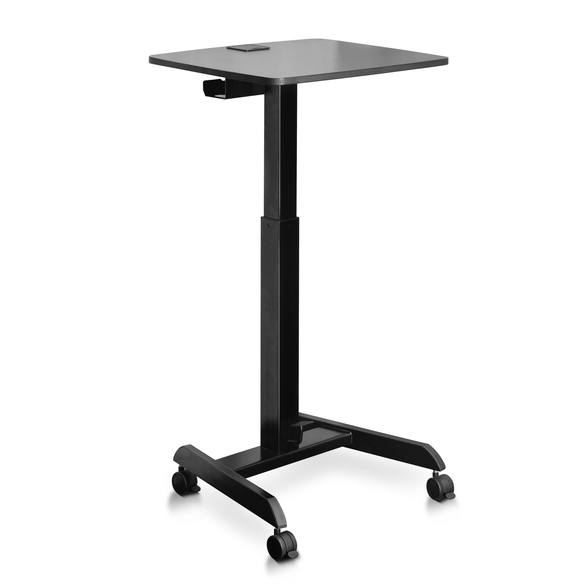 Frido Portable Standing Desk For Home & Office | HeightAdjustable Standing Desk With Lockable Wheels | Durable Mdf Top & Mild S
