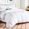 Chahit Cotton White 10% Goose Down 90% Feather King Size Comforter 1 Piece (90X 100)