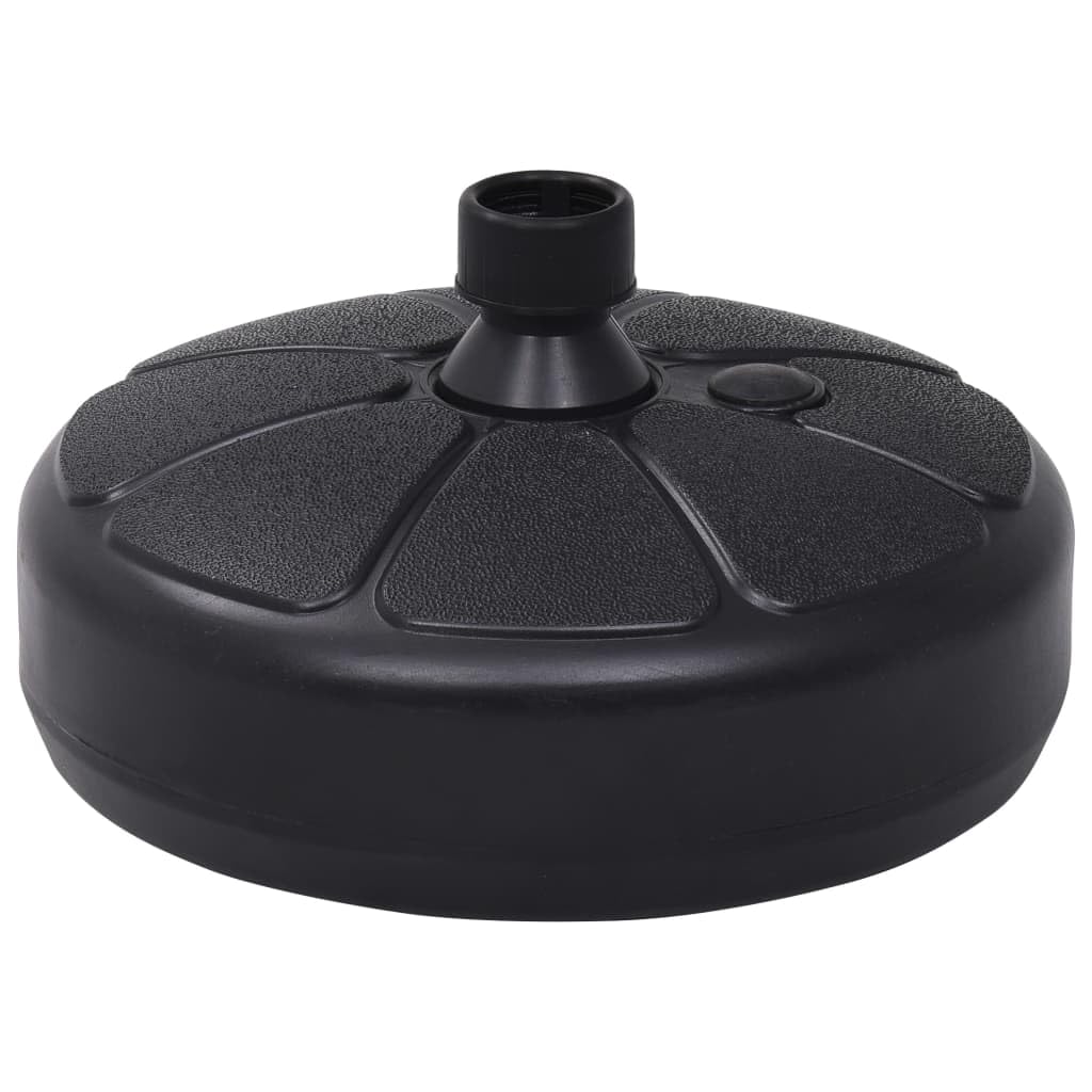 vidaXL Outdoor Umbrella Base, Round, Heavy-Duty, Fillable with Water or Sand, 4 Gallon Capacity, Lightweight but Sturdy, Portabl