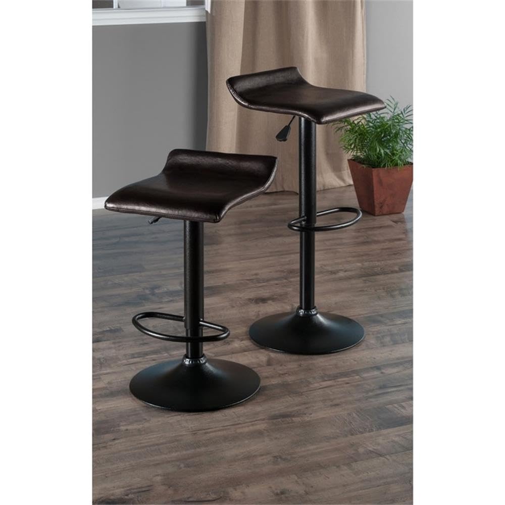 Winsome Pairs Stool, Espresso/Black