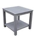 Cecilia Outdoor Aluminum End Table with Shelf: Weather Resistant, Durable, Versatile Rectangular Side Table for Patio, Deck, Bac