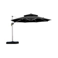 Purple Leaf 11 Feet Patio Umbrella Outdoor Round Umbrella Large Cantilever Umbrella Windproof Offset Umbrella Heavy Duty Sun Out