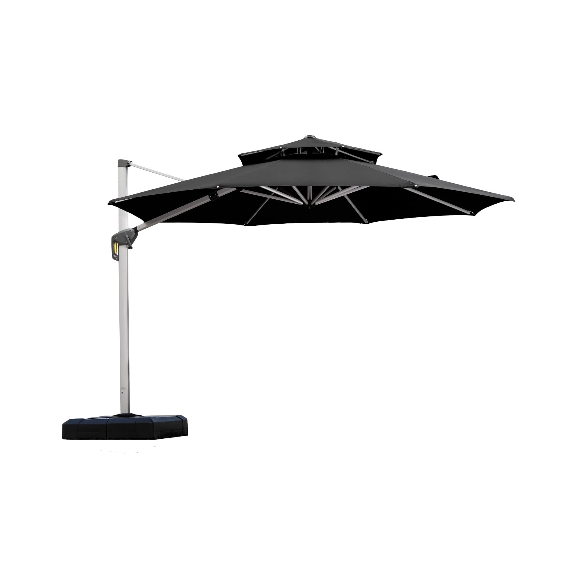 Purple Leaf 11 Feet Patio Umbrella Outdoor Round Umbrella Large Cantilever Umbrella Windproof Offset Umbrella Heavy Duty Sun Out