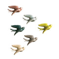 Kalalou Set of Ceramic Hanging Swallows, One Size, Multicolor