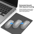 Honkid Hard Metal Mouse Pad For Desk, Aluminum Solid Mouse Pad For Magic Mouse And Macbook Pro/Air With Stable Rubber Base, Firm