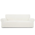 Purefit Stretch Sofa Slipcover – Spandex Jacquard Non Slip Soft Couch Sofa Cover, Washable Furniture Protector With Non Skid Foam And Elastic Bottom For Kids (Sofa, Cream)