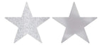Star Cutouts | Silver | Pack of 5 | Party Decor